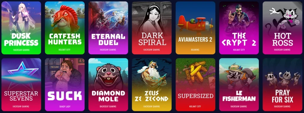 Blackrush casino affiliate landing preview